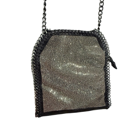 Elegant Black Crystal Chain Bag - Picture 1 of 7
